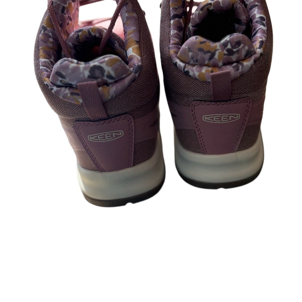 Keen Terradora II Mid Waterproof Hiking Boots Pink Purple‎ Floral Women 11 - Picture 3 of 6
